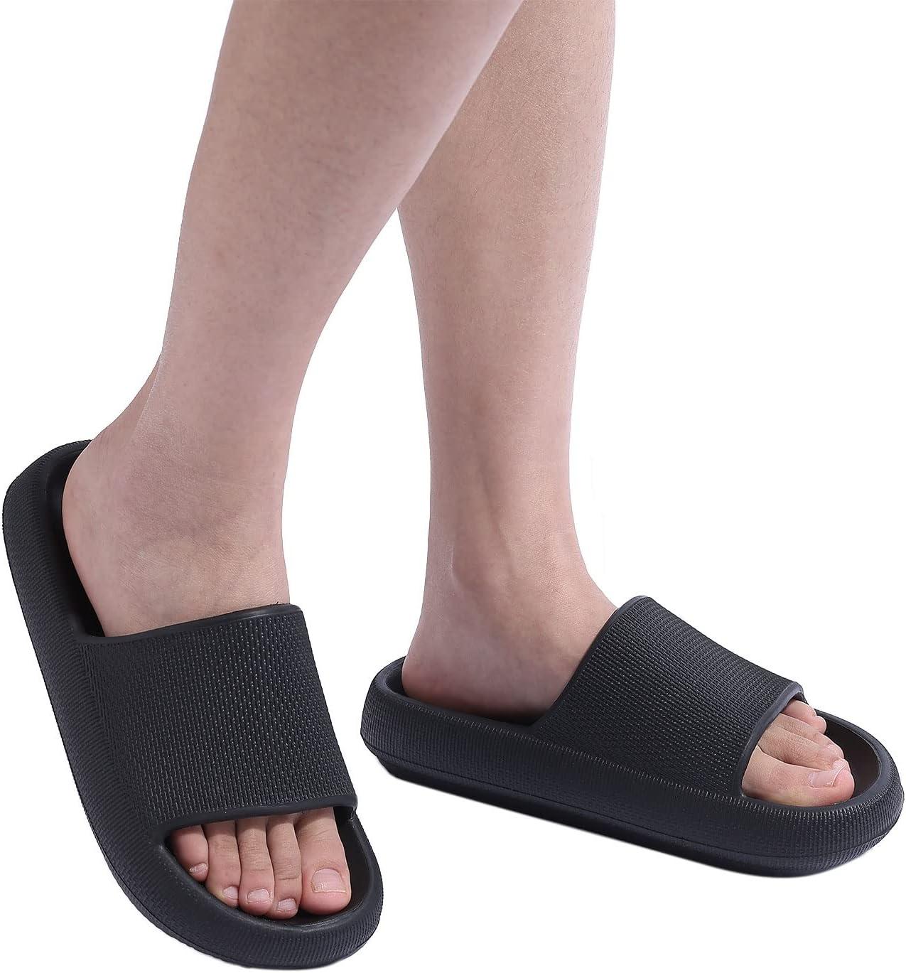 imageshevalues Pillow Soft Slide Sandals for Women Men NonSlip Shower Shoes Bath Slippers Summer Beach Slides
