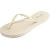 imageshevalues Slim Flip Flops for Women Beach Rubber Shower Shoes Basic Thong SandalsCream White