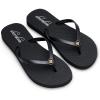 imageshevalues Slim Flip Flops for Women Beach Rubber Shower Shoes Basic Thong SandalsDesigner Black