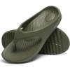 imageshevalues Orthopedic Sandals for Women Arch Support Recovery Flip Flops Pillow Soft Summer Beach ShoesArmy Green