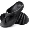 imageshevalues Orthopedic Sandals for Women Arch Support Recovery Flip Flops Pillow Soft Summer Beach ShoesBlack