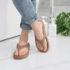 imageshevalues Orthopedic Sandals for Women Arch Support Recovery Flip Flops Pillow Soft Summer Beach ShoesKhaki