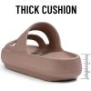 imageshevalues Orthopedic Slide Sandals for Women with Arch Support Pillow Soft Recovery Slip on Sandals Lightweight Summer Cloud Slippers for Plantar FasciitisBrown
