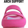 imageshevalues Orthopedic Slide Sandals for Women with Arch Support Pillow Soft Recovery Slip on Sandals Lightweight Summer Cloud Slippers for Plantar FasciitisUpdate Electric Pink