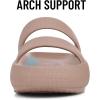 imageshevalues Orthopedic Slide Sandals for Women with Arch Support Pillow Soft Recovery Slip on Sandals Lightweight Summer Cloud Slippers for Plantar FasciitisBrown
