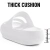 imageshevalues Orthopedic Slide Sandals for Women with Arch Support Pillow Soft Recovery Slip on Sandals Lightweight Summer Cloud Slippers for Plantar FasciitisUpdate White