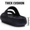 imageshevalues Orthopedic Slide Sandals for Women with Arch Support Pillow Soft Recovery Slip on Sandals Lightweight Summer Cloud Slippers for Plantar FasciitisUpdate Black