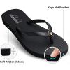 imageshevalues Slim Flip Flops for Women Beach Rubber Shower Shoes Basic Thong SandalsDesigner Black