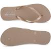 imageshevalues Slim Flip Flops for Women Beach Rubber Shower Shoes Basic Thong SandalsTan