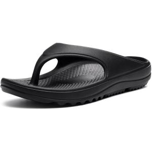 imageshevalues Orthopedic Sandals for Women Arch Support Recovery Flip Flops Pillow Soft Summer Beach ShoesBlack