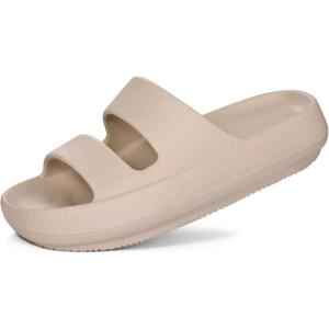 imageshevalues Orthopedic Slide Sandals for Women with Arch Support Pillow Soft Recovery Slip on Sandals Lightweight Summer Cloud Slippers for Plantar FasciitisUpdate Sand