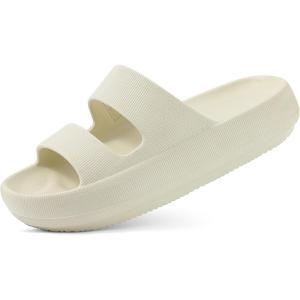 imageshevalues Orthopedic Slide Sandals for Women with Arch Support Pillow Soft Recovery Slip on Sandals Lightweight Summer Cloud Slippers for Plantar FasciitisBone