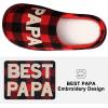 imageshevalues Best Mama Papa House Slippers for Mom and Dad from Daughter Son Memory Foam Indoor Slippers for Women MenTerry Cloth  Best Papa Buffalo Plaid