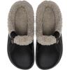 imageshevalues Fur Lined Clogs for Women Men Winter Waterproof Outdoor Slippers Garden Shoes
